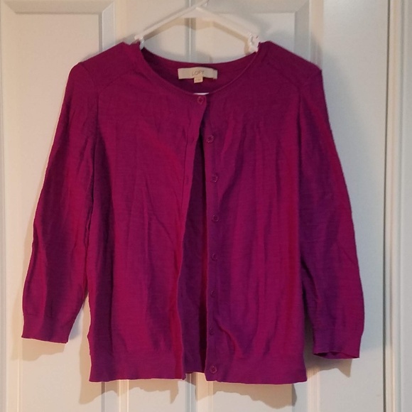 LOFT Sweaters - Majenta cardigan from LOFT